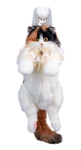 Chongker Cat Shaped Backpack - Handcrafted Stuffed Animals Plush Bag with Adjustable Shoulder, Crossbody, and Handbag Straps (Dark Calico Backpack) - style: Deep Calico Cat