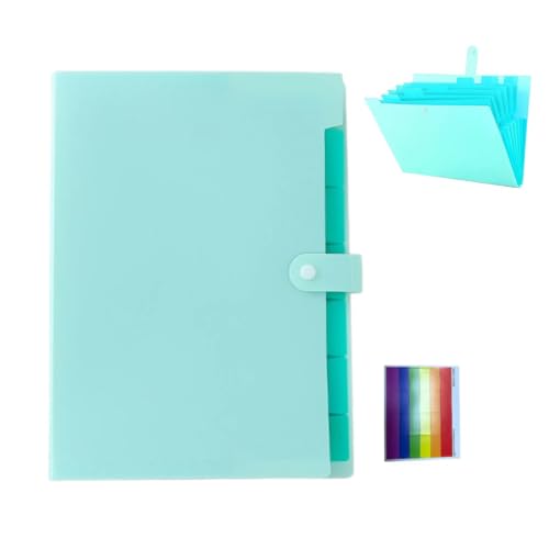 Green Accordion File Folder,8 Pockets Expanding File Organize with Labels,A4 Letter Size Paper Document Receipt Organizer Accordion Filing Folder for Classroom,Home,Office - color: Green