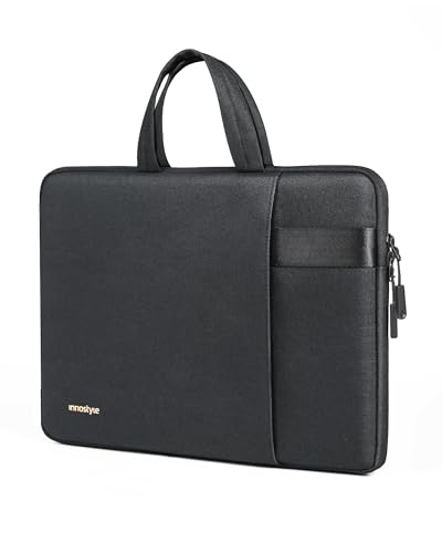 Innostyle Laptop Sleeve, 13-14 inch MacBook Laptop Bag, for Women Men Black | with Handle, Lightweight, Shock, Water Laptop Case, MacBook Air & MacBook Pro - color: Black