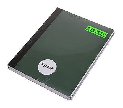 Mintra Office Poly Composition Book (3 Pack, Poly Comp - Ice, Chili, Olive) - color: Ice, Chili, Olive, size: 7.5in x 9.75in (3 Pack)