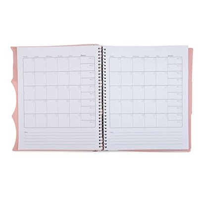 Mintra Office Durable PREMIUM Spiral Notebook (Salmon, 3 Subject (8.5in x 11in)) - color: Salmon, size: 3 Subject (8.5in x 11in)