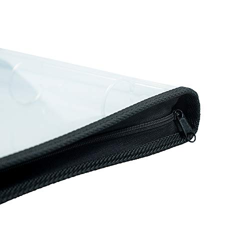 JAM PAPER Plastic Zipper 1.5 inch Binder - Clear 3 Ring Binder - Sold Individually - color: Clear