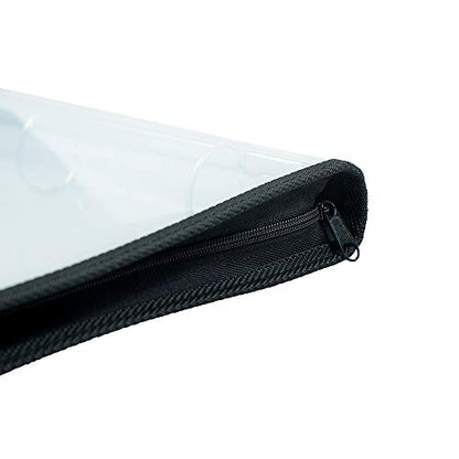JAM PAPER Plastic Zipper 1.5 inch Binder - Clear 3 Ring Binder - Sold Individually - color: Clear