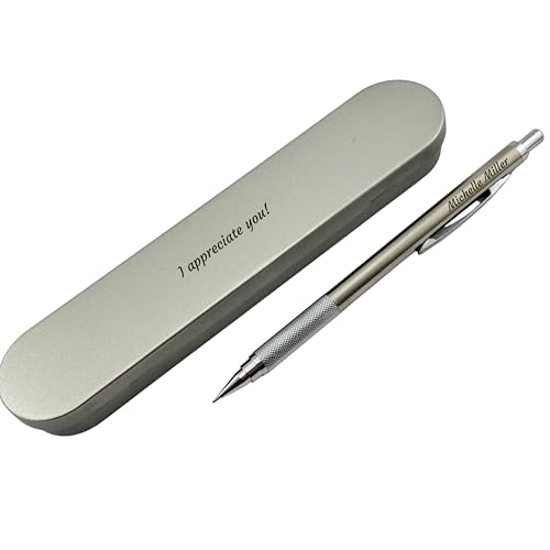 Custom Engraved Mechanical Pencil – Personalized 0.7mm Refillable Drafting Tools – Gift for Architects, Engineers, Students, Designers, Graduation (Chrome Pencil Engraved) - style: Chrome Pencil Engraved