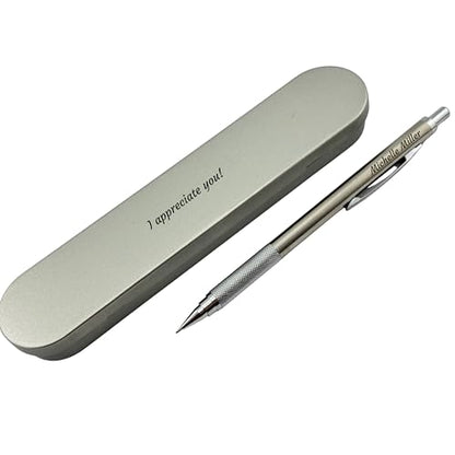 Custom Engraved Mechanical Pencil – Personalized 0.7mm Refillable Drafting Tools – Gift for Architects, Engineers, Students, Designers, Graduation (Chrome Pencil Engraved) - style: Chrome Pencil Engraved