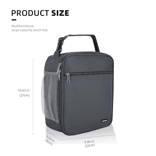 Lovoeo Lunch box Lunch bag for men women Insulated Lunchbox Lunch bags for Work Picnic Travel (Grey) - color: Gray