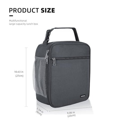 Lovoeo Lunch box Lunch bag for men women Insulated Lunchbox Lunch bags for Work Picnic Travel (Grey) - color: Gray