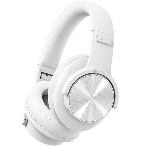 Picun B8 Bluetooth Headphones, 120 Hours Headphone Wireless Bluetooth, Hands-Free Calls, 3EQ & Game Mode, Foldable Headphones Over Ear for Travel Home Office Cellphone PC White - color: White