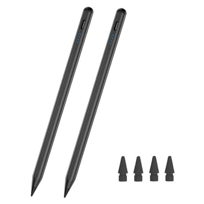 2 Pieces Stylus Pen for AMZ HD 10, Max 11, HD 8 Stylists Tablets, iPad, Samsung, Lenovo, Pixel, and All Touch Devices (Black) - color: Black
