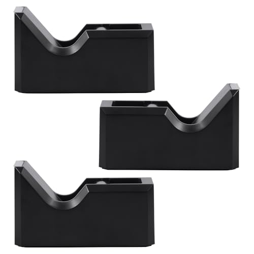 JAM PAPER Colorful Desk Tape Dispensers - Black - 3/Pack - color: Black, size: Pack of 3
