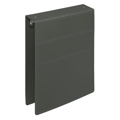 Carstens 2-Inch Heavy Duty 3-Ring Binder - Top Opening, Charcoal Gray, Durable Plastic, No-Gap Rings, Waterproof Cover, No Pockets, Holds 300 Letter Sheets, BPA-Free, Made in USA (5871-3R), Case of 16 - color: Charcoal Gray, size: Case of 16