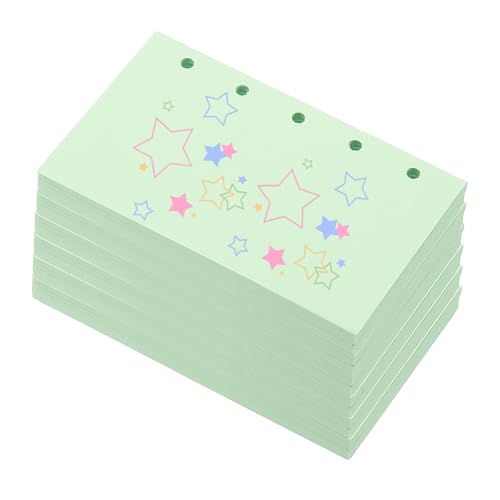 PATIKIL Colored Loose Leaf Paper, 4.1" x 2.5"(A8) 300 Sheets 5 Holes Punched 150GSM Blank Binder Refill Paper Supplies for Office Note Taking Teacher Planner Journal Notebook, Light Green - color: Light Green, size: 4.1" x 2.5"