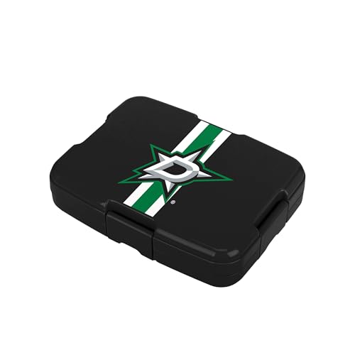FOCO NHL Unisex-Adult Officially Licensed Team Color Stripe Primary Logo Hockey Leak Proof 5 Compartment Bento Lunch Box - Dallas Stars - color: Dallas Stars