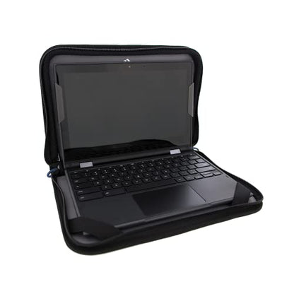 Brenthaven Tred Carry Folio Work-in Case Fits 11 inch Laptops, MacBook and Chromebooks - Durable, Lightweight, Slim and Secure Protection for College, School, Office, Business or Personal Use - Black