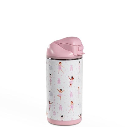 HydroJug Ease2o 14oz Kids Water Bottle with Straw & Chug Lid, Ballerina - color: Ballerina