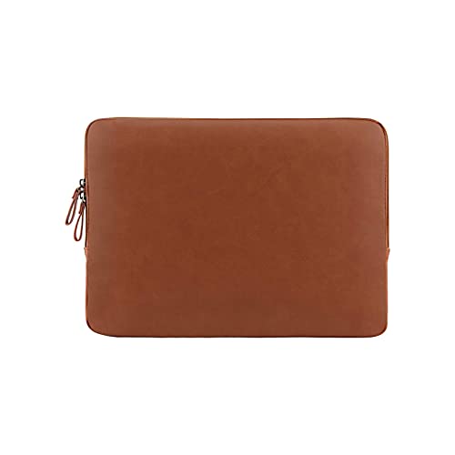 MOSISO Laptop Sleeve Bag 16 inch Compatible with MacBook Air 15 inch 2026-2023 M4 M3 M2/Pro 16 inch 2026-2019 M4 M3 M2 M1, 15-15.6 inch Notebook, PU Leather Padded Bag Waterproof Case, Brown - color: Brown, size: 16 inch