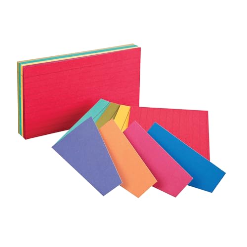 Oxford Extreme Index Cards, 3 x 5 Inches, Assorted Colors, 100 per pack (04736) - size: 100 Count (Pack of 1)