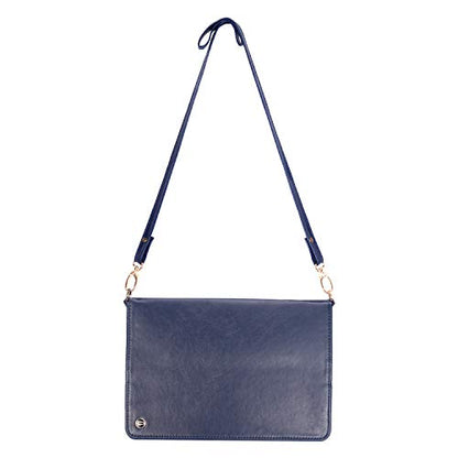 Lightweight Folio Stand Crossbody Wallet Case for iPad Mini 7.9" Series, iPad Mini 4/5 - Soft Protective Cover with Pencil Holder, Hand & Shoulder Straps, Navy - color: 01 Navy, size: iPad Mini 5/4/3/2/1 7.9"