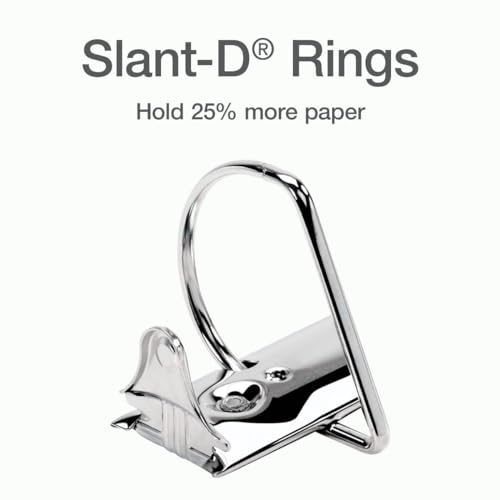 Cardinal 3 Ring Binder, 4 Inch Heavy Duty XtraLife Binder, Locking Slant-D Ring, Crack-Resistant Cover & Spine, ClearVue Covers, Holds 890 Sheets, PVC-Free, White (26340) - color: White, size: 4-Inch