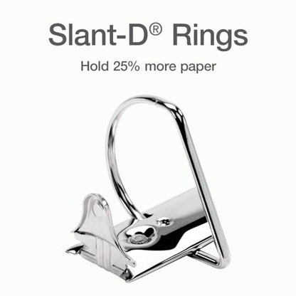 Cardinal 3 Ring Binder, 4 Inch Heavy Duty XtraLife Binder, Locking Slant-D Ring, Crack-Resistant Cover & Spine, ClearVue Covers, Holds 890 Sheets, PVC-Free, White (26340) - color: White, size: 4-Inch