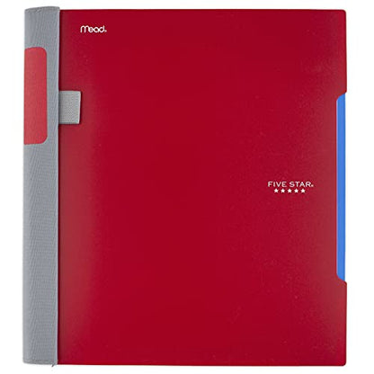 Five Star Advance Spiral Notebook, 1 Subject, College Ruled Paper, 100 Sheets, 11" x 8-1/2", Red (72164) - color: Red