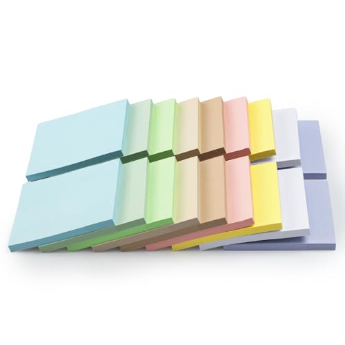 M&G 18 Pads Sticky Notes 3x3 Inch, Self Sticky Notes 9 Soft Pastel Colors, Easy to Stick Self-Stick Note Pads, Office and School Supplies for Home, Desk, and Notebook Use, 50 Sheets/Pad - style: Pastel 9 Colors（900 Sheets）