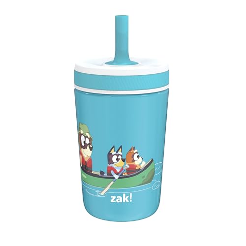 Zak Designs Bluey Kelso Toddler Cups For Travel or At Home, 12oz Vacuum Insulated Stainless Steel Sippy Cup With Leak-Proof Design is Perfect For Kids (Bluey, Bingo, Grandad Mort) - color: Bluey
