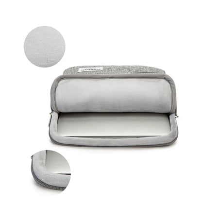 Kinmac 360° Protective Vertical Laptop Sleeve Case Cover Bag (Snow Grey, 12.5 inch-13.3 inch) - color: Snow Grey, size: 12.5 inch-13.3 inch