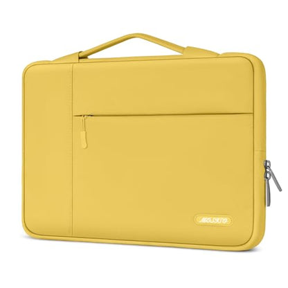 MOSISO Laptop Case 13.3 inch, 13.3 inch Laptop Sleeve with Handle | Compatible with MacBook Air/Pro 13/Pro 14, HP Dell ASUS Lenovo, Polyester Multifunctional Computer Bag, Yellow - color: Yellow, size: 13.3 inch