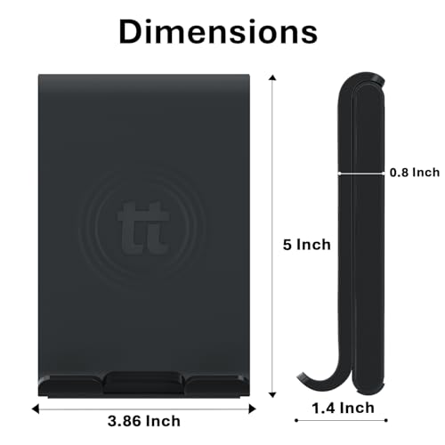 Tablet Stand, Adjustable Height, Phone Stand, Tablet and Phone Holder for Desk, Fits Tablets up to 13", Charging Slot, Foldable, Silicone Padding, Compatible with iPad/iPhone/Kindle