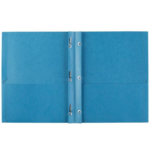 Avery Two Pocket Folders with 3 Prong Fasteners, Holds 70 Sheets, 25 Blue Folders (47976) - color: Light Blue
