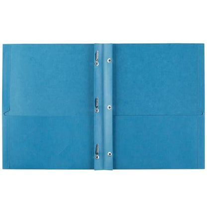 Avery Two Pocket Folders with 3 Prong Fasteners, Holds 70 Sheets, 25 Blue Folders (47976) - color: Light Blue