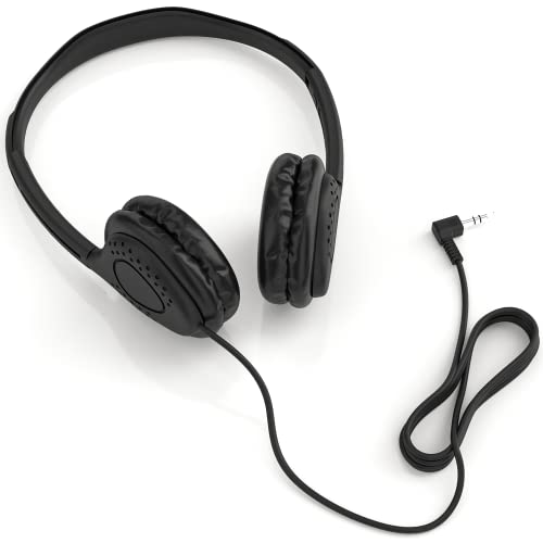 Maeline Bulk Classroom Student Headphones On Ear Stereo Headphones Adjustable Band & Faux Leather Cushions for Kids Online Learning, Library, School, Travel - 3.5mm Plug - 10 Pack - Black - color: Black, size: 10 Pack