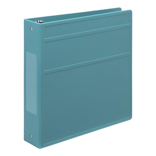 Carstens 2-Inch Heavy Duty 3-Ring Binder - Side Opening, Powder Blue, Durable Plastic, Precision No-Gap Rings, Waterproof Cover, No Pockets, Holds 300 US Letter Sheets, BPA-Free, Made in USA (2824-3R) - color: Light Blue, size: Individual