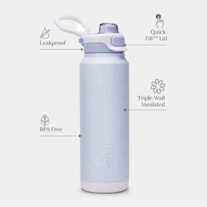 ZULU Powerfill Pro 32oz Stainless Steel Water Bottle - Glacier Drift - color: Glacier Drift, style: 32oz