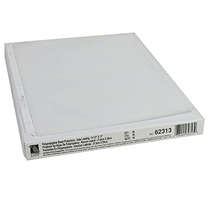 C-Line Side Loading Polypropylene Sheet Protectors, Clear, 2", 11 x 8.5, 50/Box - size: 11 X 8 1/2