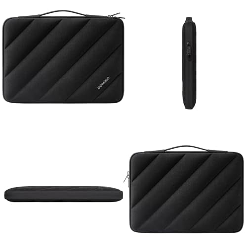 DOMISO 15.6 inch Laptop Case Sleeve Protective Cover Compatible with 16 inch MacBook Pro M4 M3 M2/Pro Max,15.6-16 inch HP Dell ASUS Lenovo Chromebook,Waterproof Computer Cases Bag with Handle,Black - color: Black, size: 15.6 inch