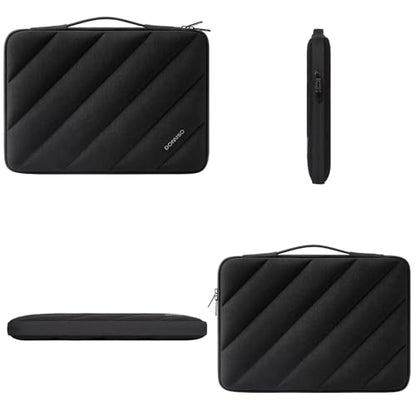 DOMISO 15.6 inch Laptop Case Sleeve Protective Cover Compatible with 16 inch MacBook Pro M4 M3 M2/Pro Max,15.6-16 inch HP Dell ASUS Lenovo Chromebook,Waterproof Computer Cases Bag with Handle,Black - color: Black, size: 15.6 inch