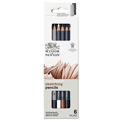 Winsor & Newton Studio Collection 아티스트 연필, 스케치 연필, 6개 세트 - style: 스케치 연필 6개