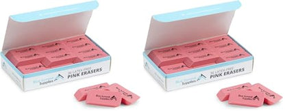 Blue Summit Supplies Pink Erasers, Bulk Erasers for Art, School, and Office Use, Classroom Set, 72 Pack - size: 36 (Pack of 2)