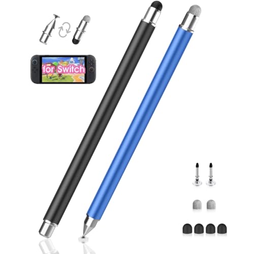 Stylus Pen for Touchscreen, 3-in-1 Magnetic Capacitive Stylus Pen, High Sensitivity Precision Stylus Suitable for IPad/Pro/Air/Mini, iPhone, Android Tablets, Samsung, All Touch Devices(Black/Blue) - color: Black/Blue
