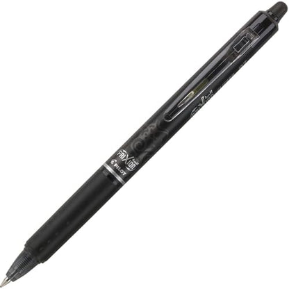 Pilot FriXion Ball Clicker Retractable Erasable Gel Pen, Fine Point, 0.7mm, Black Ink, 12 Count
