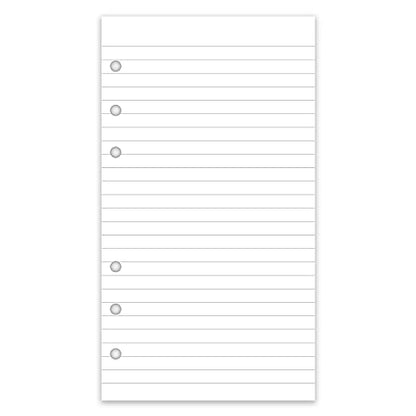 A6 Lined Refill Paper, 100 Sheets/200 Pages Loose Leaf Paper for Filofax Person Binders, 6 Holes Punched, 100gsm Ruled White Filler Paper, 3.75'' x 6.75'' - size: 100 Sheets