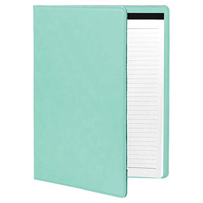 Large 9.5" X 12" Portfolio Notepad, Monarch Butterfly, Personalized Engraving Included (Teal) - color: Teal, size: Large 9.5 X 12