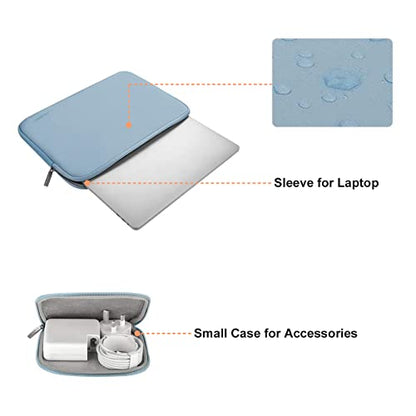 MOSISO Laptop Case 13 inch, 13 inch Laptop Sleeve Bag Compatible with MacBook Neo/Air M5 M4 M3 M2 M1 2026-2018 / Pro M2 M1 2026-2016, Neoprene Computer Sleeve Bag with Small Case, Airy Blue - color: Airy Blue, size: 13 inch
