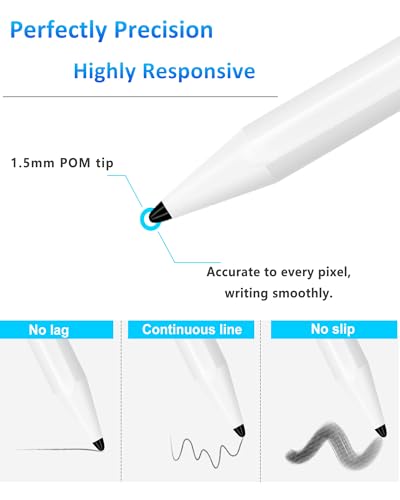 Stylus Pen for iPad (2018-2026), Fast Charging & Palm Rejection Pencil for Apple iPad A16 11th/10th-6th Generation, Pro 11“13” M4/12.9 inch, Air 11/13 inch M3 2025&M2 2024/5/4/3rd, Mini A17 Pro/6/5th