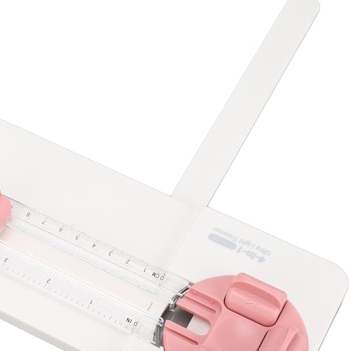 Paper Cutter Portable Paper Trimmer Cutter 4 in 1 Paper Trimmer Scrapbooking Tool Paper Trimmer with 45 to 90 Degree Angle Measuring (Rose) - color: Rose
