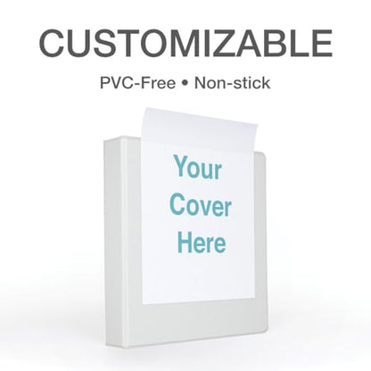 Cardinal 3 Ring Binder, 2 Inch Premier Easy Open Binder, ONE-Touch Locking Slant-D Rings, 565-Sheet Capacity, ClearVue Cover, PVC-Free, White (10320) - size: 2-Inch (Pack of 1)