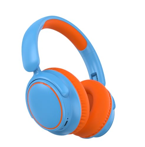 MIDOLA Kids Wireless Headphones Active Noise Cancelling Lightweight Bluetooth Headphone for Kid,Volume Limited 85/94dB Foldable Over-Ear Headset with Mic,68 Hours Playtime,for Toddler Child Sky Blue - color: Sky Blue