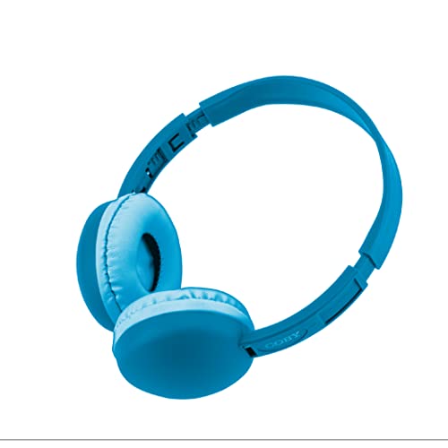 Coby Wired Kids’ Headphones, Over-Ear Headphones with 3.5-Millimeter Jack and Soft Cushions for School, Learning, and Travel, 85 dB Volume Limit, Built-in Microphone, Adjustable Headband, Blue - color: Blue